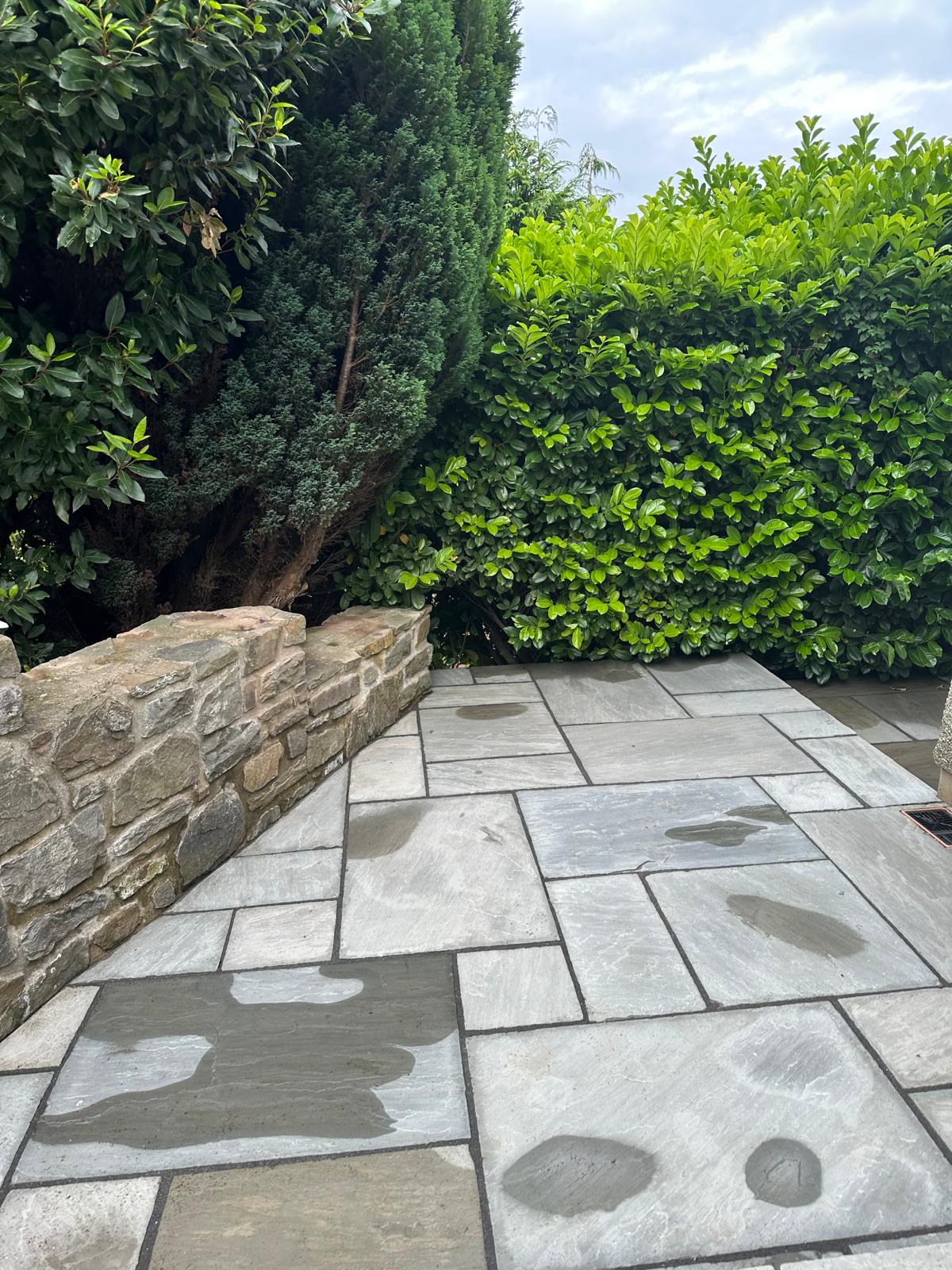 New stone paving laid and finished — Newport patio installation